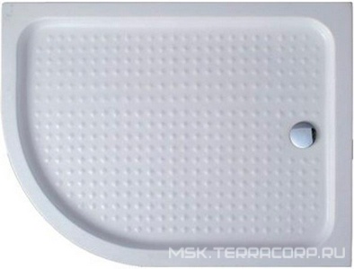 Поддон душевой 1200х800h150мм, ассиметричный, R550мм, правый, отв. слива 90мм, (сифон крыш. цв.хром, мет каркас, ножки/комп.), акрил/белый, Cezares ZZ Cezares Универсал TRAY-A-RH-120/80-550-15-W-R