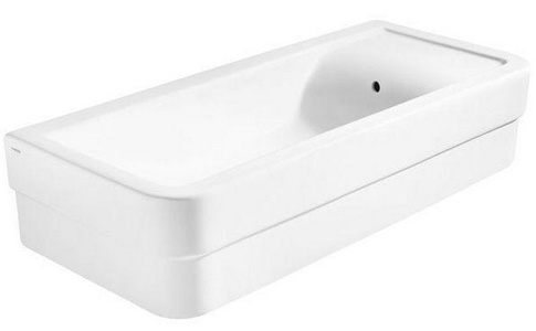 Раковина "Comfort" с 1отв. д/смес. спр, 100х45хh22см, !!!Монтаж на стену/столешн!!!  (без крепл. арт. 54/A), хром. заглушка перел. в компл.,  ZZ Ceramica Cielo Opera OPLAC Gloss White