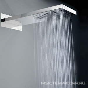 Душевая панель (вехний стационарный, стеновой душ) 200х500h24мм, с одним режимом дождь, подключение на 1/2, (цв.хром), 1 ZZ Bossini Manhattan i00575 030