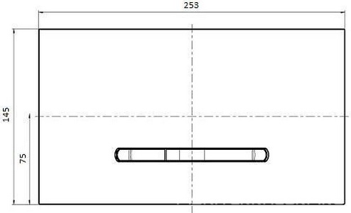 Клавиша двойного смыва (высококачественный пластик цв.хром глянцевый),  300S ZZ Villeroy & Boch ViConnect 92218061
