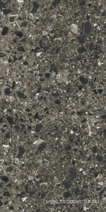 Керамогранит для пола и стены Kerranova Terrazzo Керамогранит K-333/MR темно-серый матовый 60х120 K-333/MR/600x1200x10