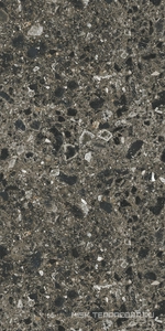 Керамогранит для пола и стены Kerranova Terrazzo Керамогранит K-333/MR темно-серый матовый 60х120 K-333/MR/600x1200x10