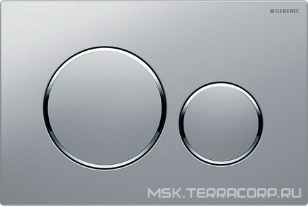Клавиша двойного смыва, (панель и клавиши цв.лакированный матовый хром, кольца глянцевый хром), Sigma20 ZZ Geberit Sigma 10 115.882.JQ.1
