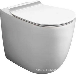 Унитаз 56х36,5хH50см,ВЫСОКИЙ,приставной,монтаж с встр.в стену бачком или бачком арт.СЕ09/D 20,безобод,(без сиден),БЕЗ крепеж к полу арт.F 88,ZZ Simas Vignoni VI 21