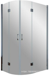 Душевое ограждение AFS-F, 120*90*1900 мм, петли справа, профиль хром, стекло прозрачное, БЕЗ поддона ZZ