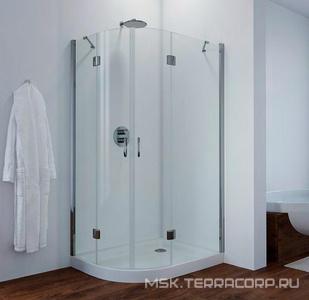 Душевое ограждение , 120*90*1900 мм, петли справа, профиль хром, стекло прозрачное, БЕЗ поддона ZZ Vegas Glass AFS-F AFS-F 120*90 08 01 правая