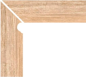 Zanquin Redondeado Ordesa Beige izda (Left) Liso ZZ 8x39.3/9,5x39.3