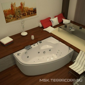 Ванна  (левая) "Стандарт",  без г/м, 170х110х58,5см,  на раме, фронт. панель, слив/перелив в комп. (фурнитура ЦВ.БРОНЗА) ZZ Thermolux Talia Talia 170 L стандарт (ЦВ.БРОНЗ)