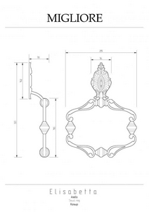 Полотенцедержатель-кольцо, (цв.бронза),  ZZ Migliore Elisabetta 17000