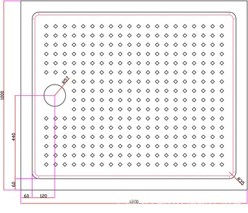 Поддон душевой 1200х1000h150мм, прямоугольный, отв. слива 90мм, (сифон крышка цв.хром, мет каркас, ножки в компл.), акрил цв.белый, Cezares ZZ Cezares Универсал TRAY-A-AH-120/100-15-W