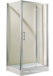 Душевое ограждение  1100х1000хh1950мм, П-образный, дверь с 1-м неподв. сегм. (лев/прав), (стекло прозр. 6мм, фурнит. цв.хром), Porta XX