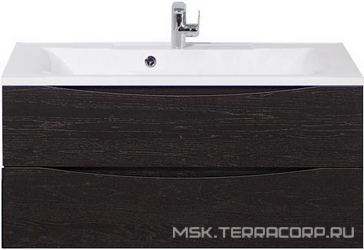 База под раковину подвесная с двумя выкатными ящиками, 1000х445х500мм, (цв.Rovere Cioccolato Amaro), Marino ZZ