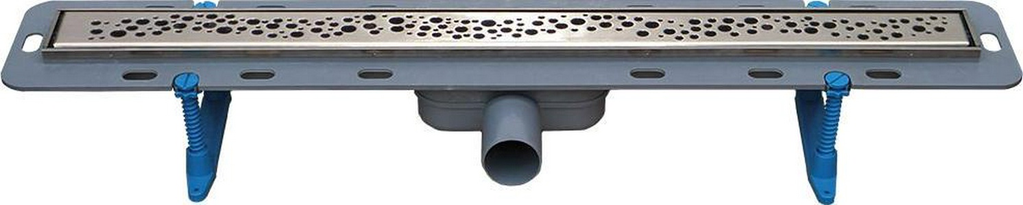 Дренажный канал в сборе, (сифон с гидрозатвором 0,4 л/с решетка PERLE 900мм, нерж. сталь, монтажная глубина 65-105мм), WINKIEL/ ZZ Winkel Ekoline WDO-900-03-4402