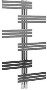 Полотенцесушитель h1080х600мм, на ГВС/сист.отопл., до 8bar, 233W, G 1/2, (креплен, клапан Маевск. в ком.), БЕЗ кран перекр., (цв.нерж сталь)  ZZ Cordivari Babyla 3551730133011 (3551730130011)