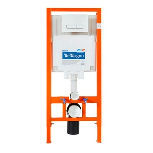 Комплект: унитаз подвесной безободковый, сиденье с микролифтом, инсталляция для подв.унитаза, крепёж, клавиша смыва цв.белый,  ZZ BelBagno Loto BB070CHR/SC/BB002-80/BB014-SR-BIANCO