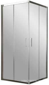 Душевое ограждение  110x110x190 см, двери раздвижные, БЕЗ поддона, профиль глянцевый хром, стекло прозрачное ZZ Vegas Glass ZA ZA 0110 08 01
