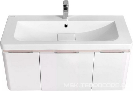 Раковина -105см, с декоративной накладной на сливе ZZ Aquaton Шерилл 1A71323KSH010