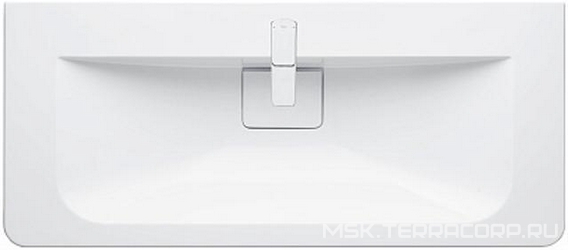 Раковина -105см, с декоративной накладной на сливе ZZ Aquaton Шерилл 1A71323KSH010