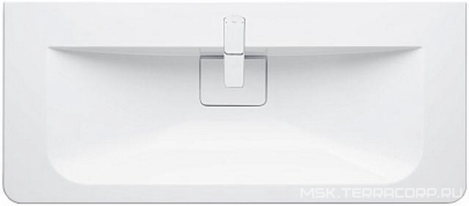 Раковина -105см, с декоративной накладной на сливе ZZ Aquaton Шерилл 1A71323KSH010