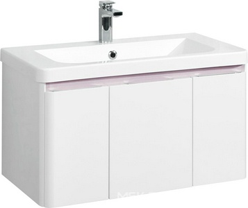 Тумба подвесная "ШЕРИЛЛ-85", 844*440*457 мм, цвет белый глянец, без раковины крепеж в комплекте ZZ Aquaton Шерилл 1A208801SH010