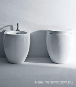 Биде напольное, 360х520мм, с 1 отв.д/смесит., крепёж в компл.,  ZZ Kerasan Flo 312001