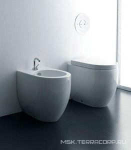 Биде напольное, 360х520мм, с 1 отв.д/смесит., крепёж в компл.,  ZZ Kerasan Flo 312001