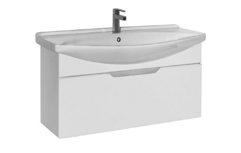 Тумба подвесная ""-105, 1 ящик, БЕЗ раковины, цв.белый ZZ Dreja Laguna 99.0104