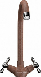 Смеситель Ulgran U-012(307) терракотовый, для кухонной мойки| 16x32x21