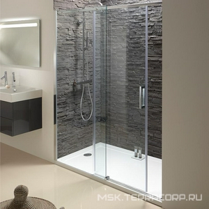 Душевая перегородка CONTRA, раздвижная, 160*195 см, профиль хром, стекло прозрачное ZZ Jacob Delafon Contra E22C160-GA