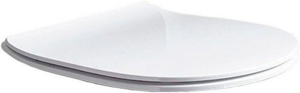 Сиденье для унитаза, с микролифтом, быстросъемное, Slim, (пластик цв.белый, петли цв.хром),  ZZ Kerasan Flo 319101