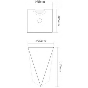 Раковина прямоугольная напольная  SL-4009, 49.5x48.5x85.5 см, цв. белый, ZZ SantiLine SantiLine SL-4009