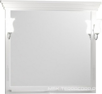 Зеркало  105, 1090*1010*120мм, цвет белый/9003, без светильн. ном. n034294, крепеж в комплекте ZZ Opadiris Риспекто Z0000012655