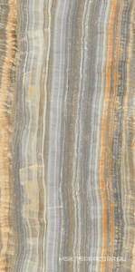 Керамогранит для пола и стены Ariostea Ultra Onici Grey Onyx Vein Cut Lucidato (Shiny) 6 мм KL 75x150 UO6L157557