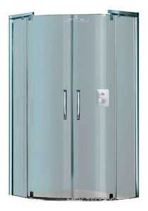 Дверь распаш. двустворч. с неподв. сегментами 900х900хh21889мм, проф. цв.матов.серебро, стекло 6мм прозр. Anti-Plague,  pure 5-угол. ZZ Huppe Huppe Refresh 9P1301 087 322