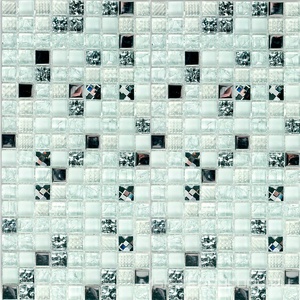 Мозаика Bonaparte Мозаика стеклянная Crystal white  (15x15x8) ZZ 30x30
