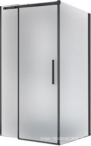 Душевое ограждение 1400x900х1950мм, прямоуг., сдвижная дверь, боковая стенка, правая/левая, (стекло прозрачн.8мм, фурн.цв.черный), Acqua ZZ BelBagno ACQUA ACQUA-AH-1-140/90-C-NERO