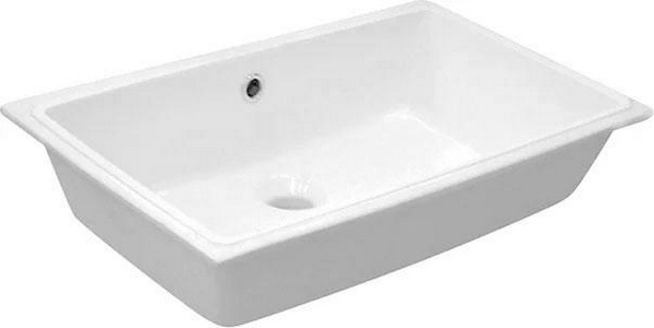 Раковина для установки под столешницу, прямоугольная 750(700)х340(285)хh205мм, без отв. д/смесителя, крепёж в компл.,  ZZ Kerasan Slim 022501