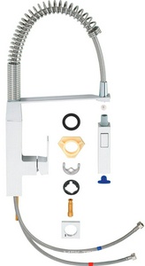 Смеситель для кухни, БЕЗ донного клапана, гибкие шланги (хром) ZZ Grohe BauEdge 31395000