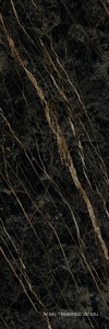 Керамогранит для пола и стены Laminam Rus I Naturali Marmi Noir Desir Bocciardato 5.6 mm 100x300 LAMF007045