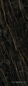 Керамогранит для пола и стены Laminam Rus I Naturali Marmi Noir Desir Bocciardato 5.6 mm 100x300 LAMF007045
