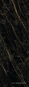 Керамогранит для пола и стены Laminam Rus I Naturali Marmi Noir Desir Bocciardato 5.6 mm 100x300 LAMF007045