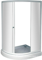 Душевое ограждение 120*90*1800, правое, 1 раздвижная дверца, профиль хром, стекло прозрачное с поддоном в комплекте ZZ