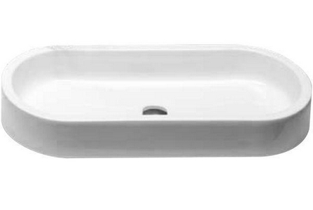 Раковина 80х35хh10,8см,овальная, накладная на столешницу, без отв.д/смесит, без перелива,  ZZ Hatria Area Y0UF01