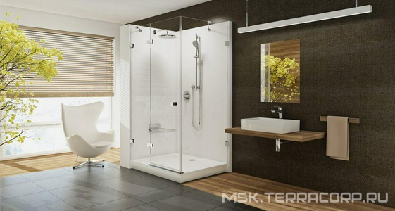 Угловая панель GIGANT PRO 120x90 Левая с кpеплением белая Ravak GALAXY PRO/Gigant Pr XA83GL71010