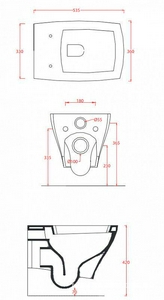 Унитаз подвесной 54х36см, БЕЗ сиденья, крепёж в компл., (цв. белый),  ZZ ArtСeram Jazz JZV001 01; 00