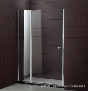 Дверь в нишу 1100хh1970мм, с неподв. сегментом, "Левая" (вход 600мм), (стекло прозрачн., 6мм, фурн/хром),  ZZ Cezares Triumph TRIUMPH-B-12-110-C-Cr-L