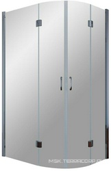 Душевое ограждение AFS-F, 120*90*1900 мм, петли слева, профиль хром, стекло прозрачное, БЕЗ поддона ZZ