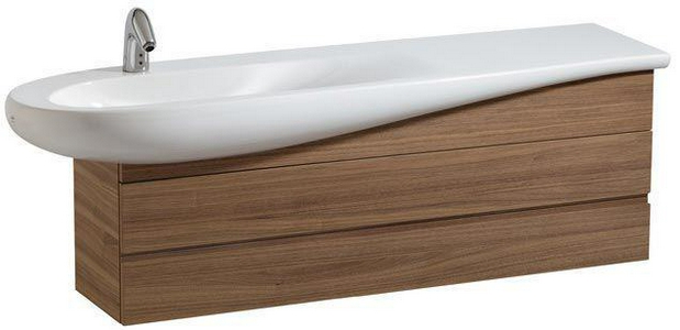 Тумба с двумя ящиками 1350хh490х320мм, (под раковину арт. 8.1497.1), цв. орех, Alessi One ZZ Laufen alessi 4.2436.0.097.630.1