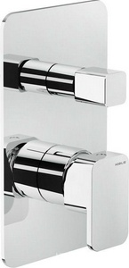 Смеситель для душа с переключателем, встраиваемый в стену, внешняя и внутренняя часть, цв.хром,  ZZ Nobili Loop LP90100CR