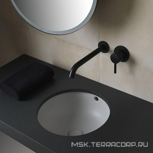 Раковина встраиваемая в столешницу снизу, 40х40хh12,5см, без отв./д смес., (креп.скобы в компл.),  ZZ Ceramica Cielo Enjoy EJLASPT Gloss White